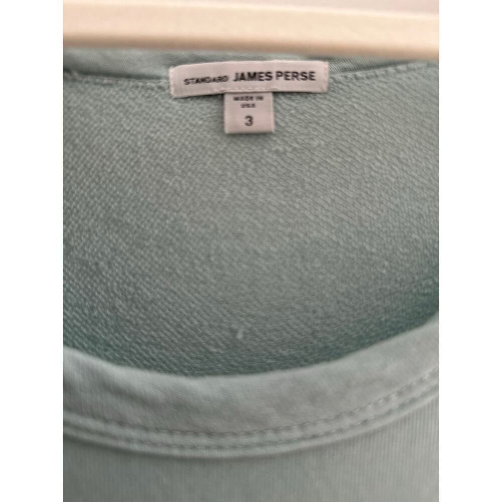 Standard James Perse Scoop Neck Raglan Tee Women's 3 (Large) Pastel Blue/Green - Picture 4 of 6